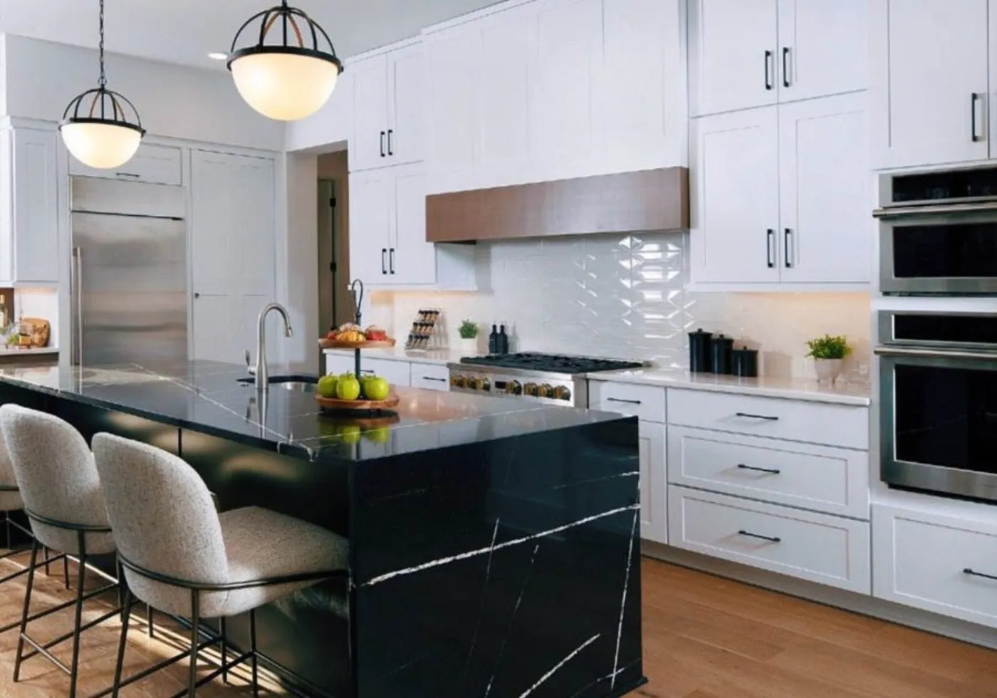 Space planning floor layout for a kitchen